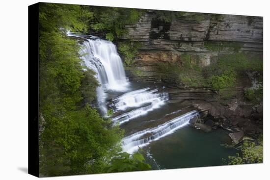 Tennessee, Cummins Falls State Park. Waterfall and Cascade of Blackburn Fork State Scenic River-Jaynes Gallery-Premier Image Canvas