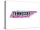 Tennessee Word Cloud Map-NaxArt-Stretched Canvas