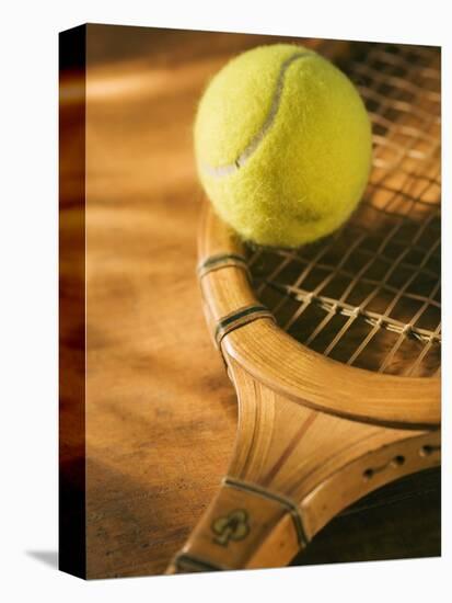 Tennis Ball and Wood Racket-Tom Grill-Premier Image Canvas
