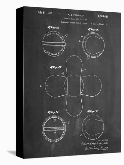 Tennis Ball Patent-null-Stretched Canvas