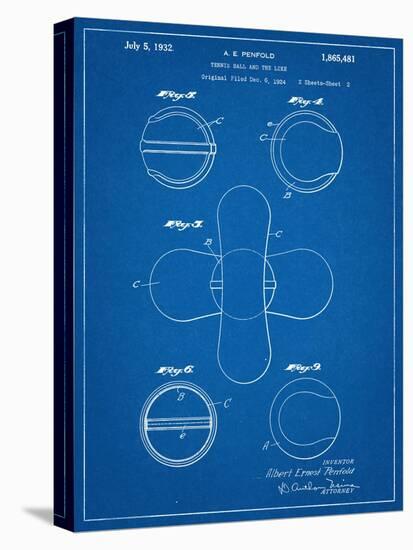 Tennis Ball Patent-null-Stretched Canvas