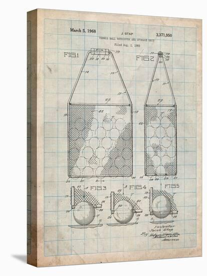 Tennis Hopper Patent-Cole Borders-Stretched Canvas