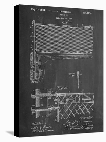 Tennis Net Patent-null-Stretched Canvas