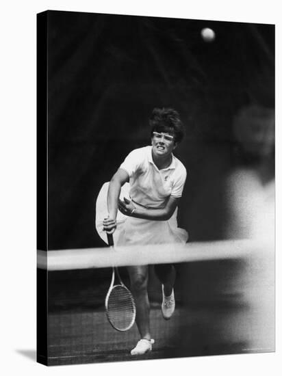 Tennis Player Billie Jean King in Action During US Championship Match at Forest Hills-Richard Meek-Premier Image Canvas