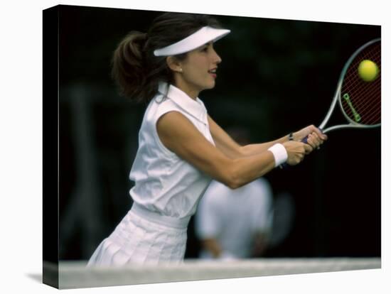 Tennis Player Hitting the Ball-null-Premier Image Canvas