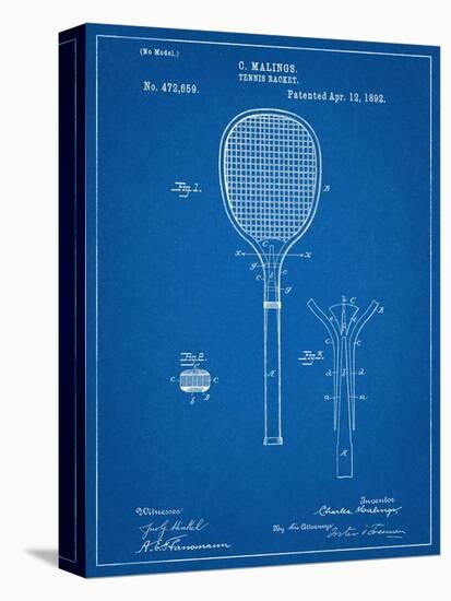 Tennis Racket Patent-null-Stretched Canvas