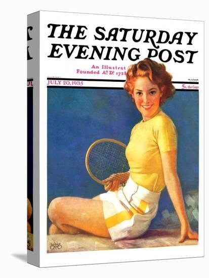 "Tennis Time-Out," Saturday Evening Post Cover, July 20, 1935-Walt Otto-Premier Image Canvas