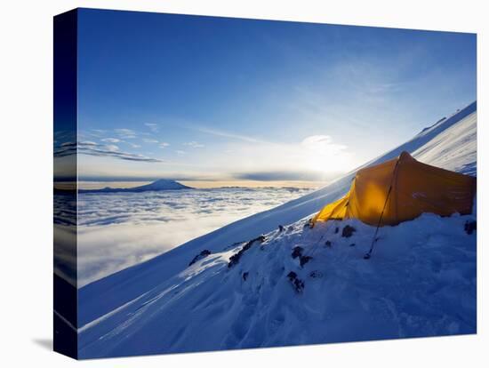 Tent on Volcan Cotopaxi, 5897M, Highest Active Volcano in the World, Ecuador, South America-Christian Kober-Premier Image Canvas