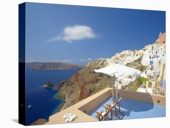 Terrace in Oia, Santorini, Cyclades, Greek Islands, Greece, Europe-Papadopoulos Sakis-Premier Image Canvas