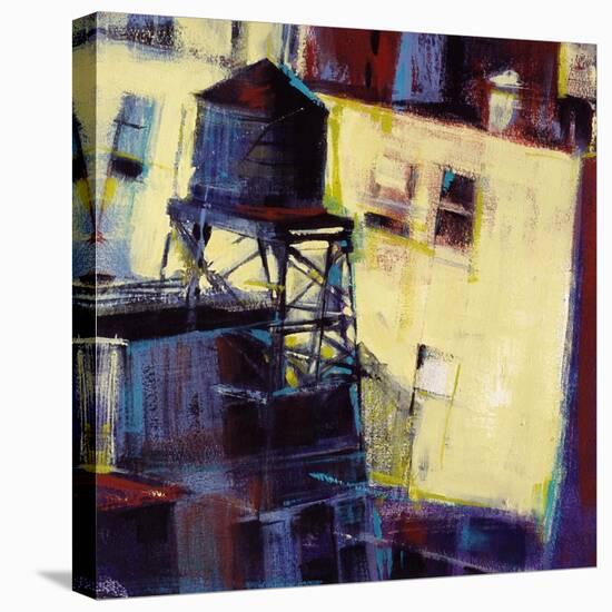 Terrace Watertower-Patti Mollica-Stretched Canvas