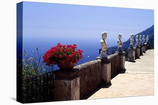 Terrace with Statues and Amalfi Coast View-George Oze-Premier Image Canvas