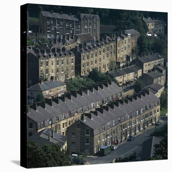 Terraced houses, Hebden Bridge, Yorkshire, England.-Joe Cornish-Stretched Canvas