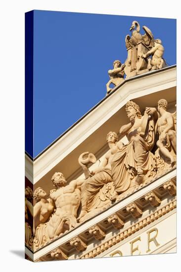 Terracotta Statues Adorn the Upper Main Facade of the Musikverein (1866-9) Karlsplatz Austria-Julian Castle-Stretched Canvas