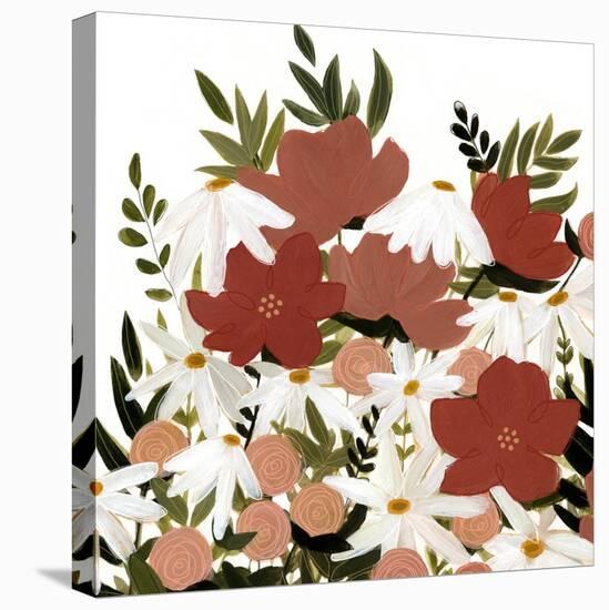 Terracotta Wildflowers II-Emma Scarvey-Stretched Canvas