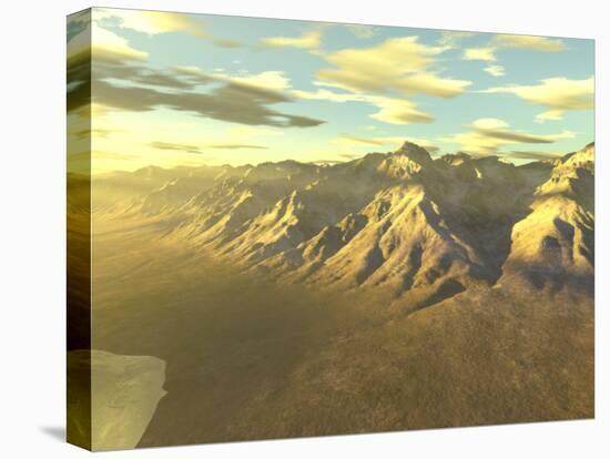 Terragen Render of Mt. Whitney, California, at Dawn Or Sunset-Stocktrek Images-Premier Image Canvas