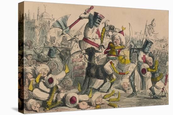 Terrific Combat Between Richard Coeur De Lion and Saladin, 1850-John Leech-Premier Image Canvas
