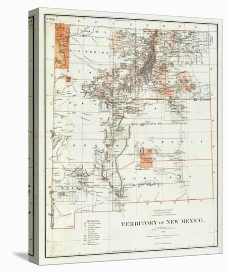 Territory of New Mexico, c.1879-null-Stretched Canvas