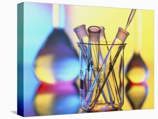 Test Tubes In Beaker with Pipette And Flasks-Tek Image-Premier Image Canvas
