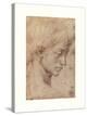 Testa Femminile Di Profilo-Michelangelo-Stretched Canvas