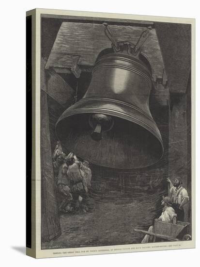 Testing the Great Bell for St Paul's Cathedral, at Messers Taylor and Son's Factory, Loughborough-Alfred Edward Emslie-Premier Image Canvas