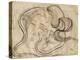 Tête de femme au serpent-Katsushika Hokusai-Premier Image Canvas