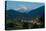 Tetnuldi mountain, 4858 m, rising above Mestia at twilight, Svaneti mountains-Jan Miracky-Premier Image Canvas