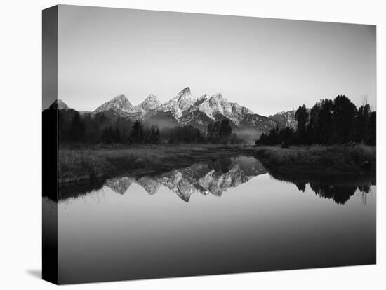 Teton Range Reflecting in Beaver Pond, Grand Teton National Park, Wyoming, USA-Adam Jones-Premier Image Canvas