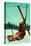 Teton Valley, Idaho - Ski Pinup-Lantern Press-Stretched Canvas