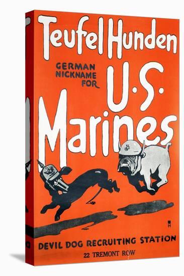 Teufel Hunden U.S. Marines Poster, C.1918-null-Premier Image Canvas