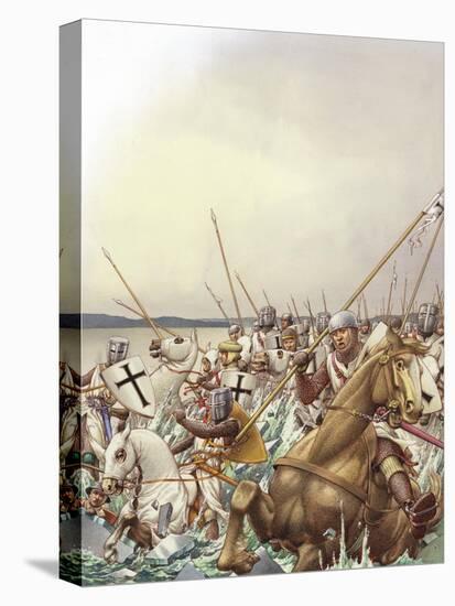 Teutonic Knights Fall Through the Ice of the Frozen Lake Peipus-Pat Nicolle-Premier Image Canvas