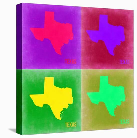 Texas Pop Art Map 2-NaxArt-Stretched Canvas