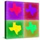 Texas Pop Art Map 2-NaxArt-Stretched Canvas