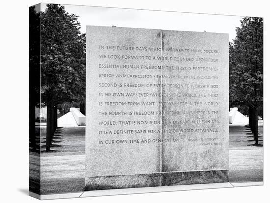 Text of FDR's Four Freedoms Speech, Memorial to the President, Manhattan, New York-Philippe Hugonnard-Premier Image Canvas