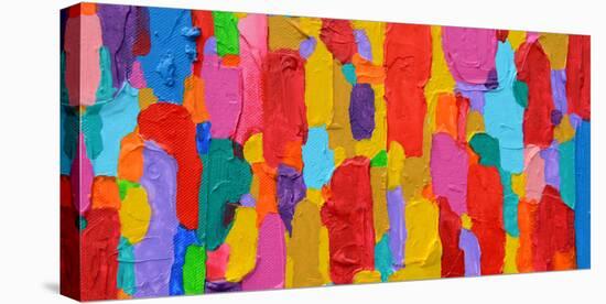 Texture, Background and Colorful Image of an Original Abstract Painting on Canvas-Opas Chotiphantawanon-Premier Image Canvas