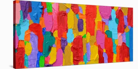 Texture, Background and Colorful Image of an Original Abstract Painting on Canvas-Opas Chotiphantawanon-Premier Image Canvas