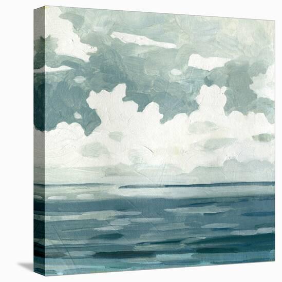 Textured Blue Seascape II-Emma Caroline-Stretched Canvas