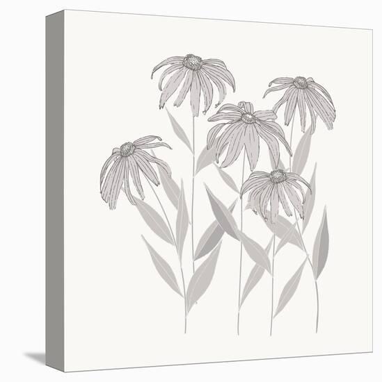 Textured Calm Flower Black Eyed Susans-Sweet Melody Designs-Stretched Canvas