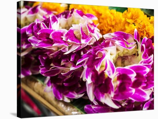 Thailand, Bangkok Street Flower Market. Flowers ready for display.-Terry Eggers-Premier Image Canvas