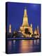 Thailand, Bangkok, Wat Arun Temple at Night-Shaun Egan-Premier Image Canvas