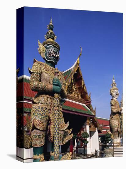 Thailand, Bangkok, Wat Phra Kaew, Grand Palace, Statues in Wat Phra Kaew-Steve Vidler-Premier Image Canvas