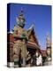 Thailand, Bangkok, Wat Phra Kaew, Grand Palace, Statues in Wat Phra Kaew-Steve Vidler-Premier Image Canvas