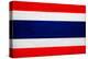 Thailand Flag Design with Wood Patterning - Flags of the World Series-Philippe Hugonnard-Stretched Canvas