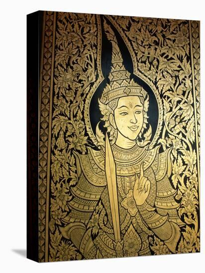 Thailand, Lamphun, Wat Haripunchai, Door Detail-Steve Vidler-Premier Image Canvas