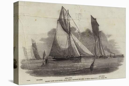 Thames Yacht Club Match, Prima Donna Rounding the Buoy at Erith-Nicholas Matthews Condy-Premier Image Canvas