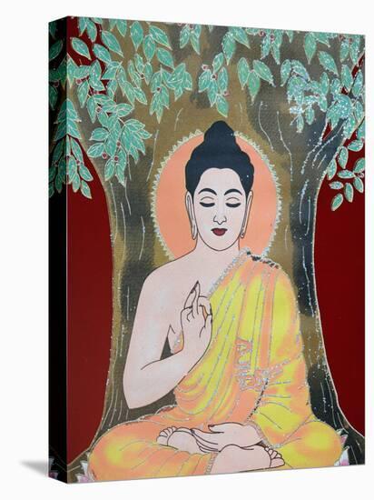 Thangka Painting of the Buddha Giving a Blessing, Kathmandu, Nepal, Asia-Godong-Premier Image Canvas