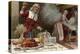 Thanksgiving Day - Pilgrim Dinner Scene-Lantern Press-Stretched Canvas
