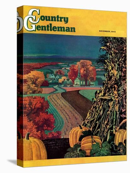 "Thanksgiving Harvest at Night," Country Gentleman Cover, November 1, 1945-Francis Chase-Premier Image Canvas