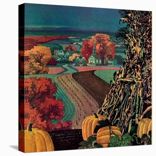 "Thanksgiving Harvest at Night,"November 1, 1945-Francis Chase-Premier Image Canvas