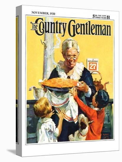 "Thanksgiving Pie," Country Gentleman Cover, November 1, 1930-William Meade Prince-Premier Image Canvas