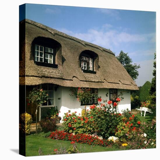 Thatched Cottage Near Burscough in Lancashire, Northern England 1972-null-Premier Image Canvas